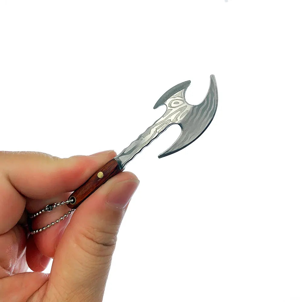 Swayboo Outdoor Camping Mini Axe Stainless Steel Sharp Blade Fixed Keychain Knife