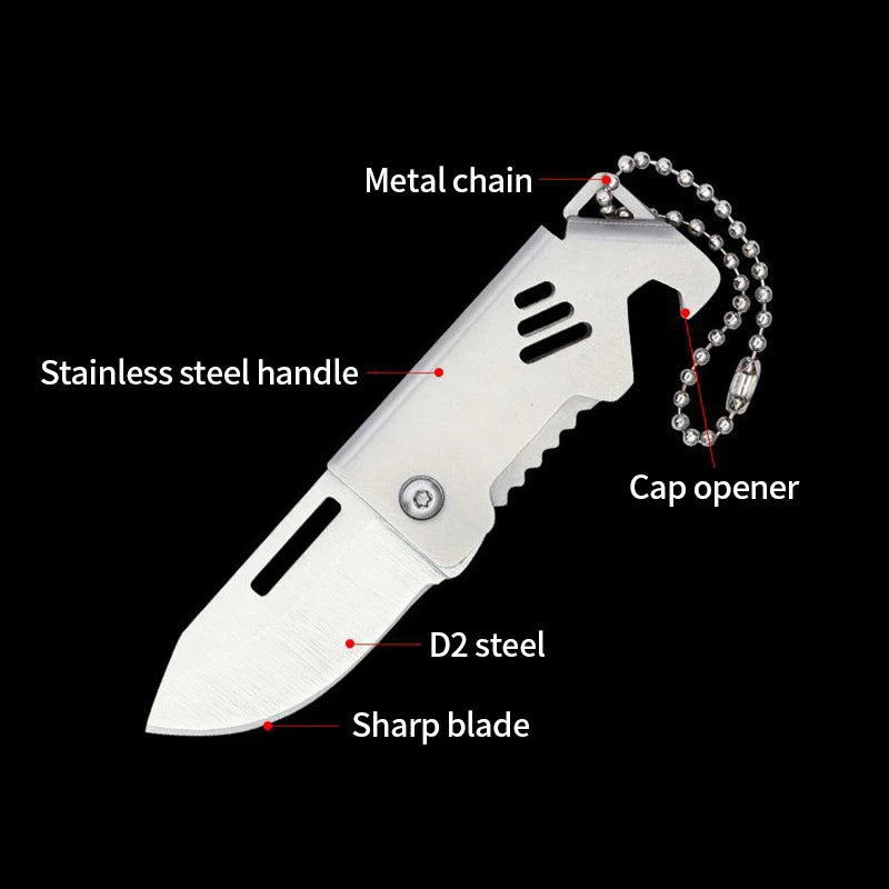 Mini Folding Knife D2 Steel Portable Camping Survival Knife