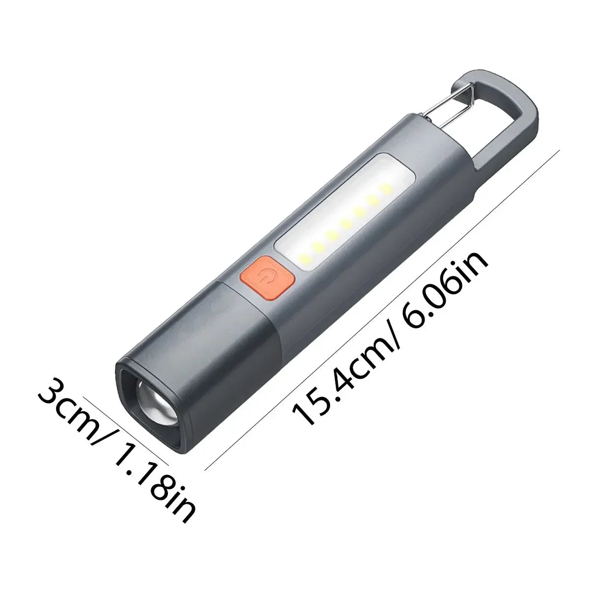 Strong Lighting ABS USB Charging Portable Outdoor Small Flashlight