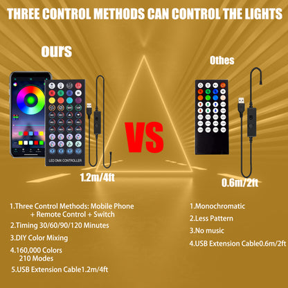 Curved RGB Mood Lamp- Modern Ambient Lighting for Bedrooms & Desk