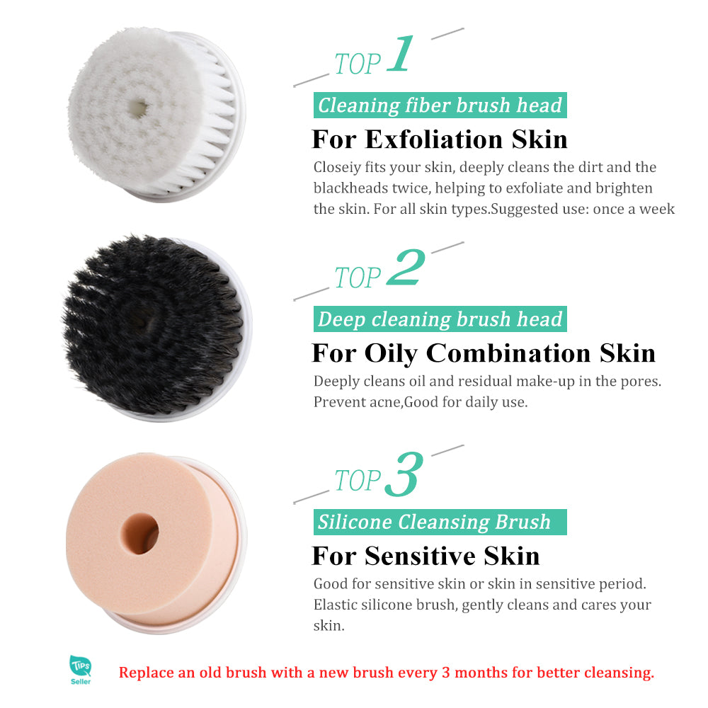 Deep Cleansing Rotary Facial Brush – Pore & Makeup Remover