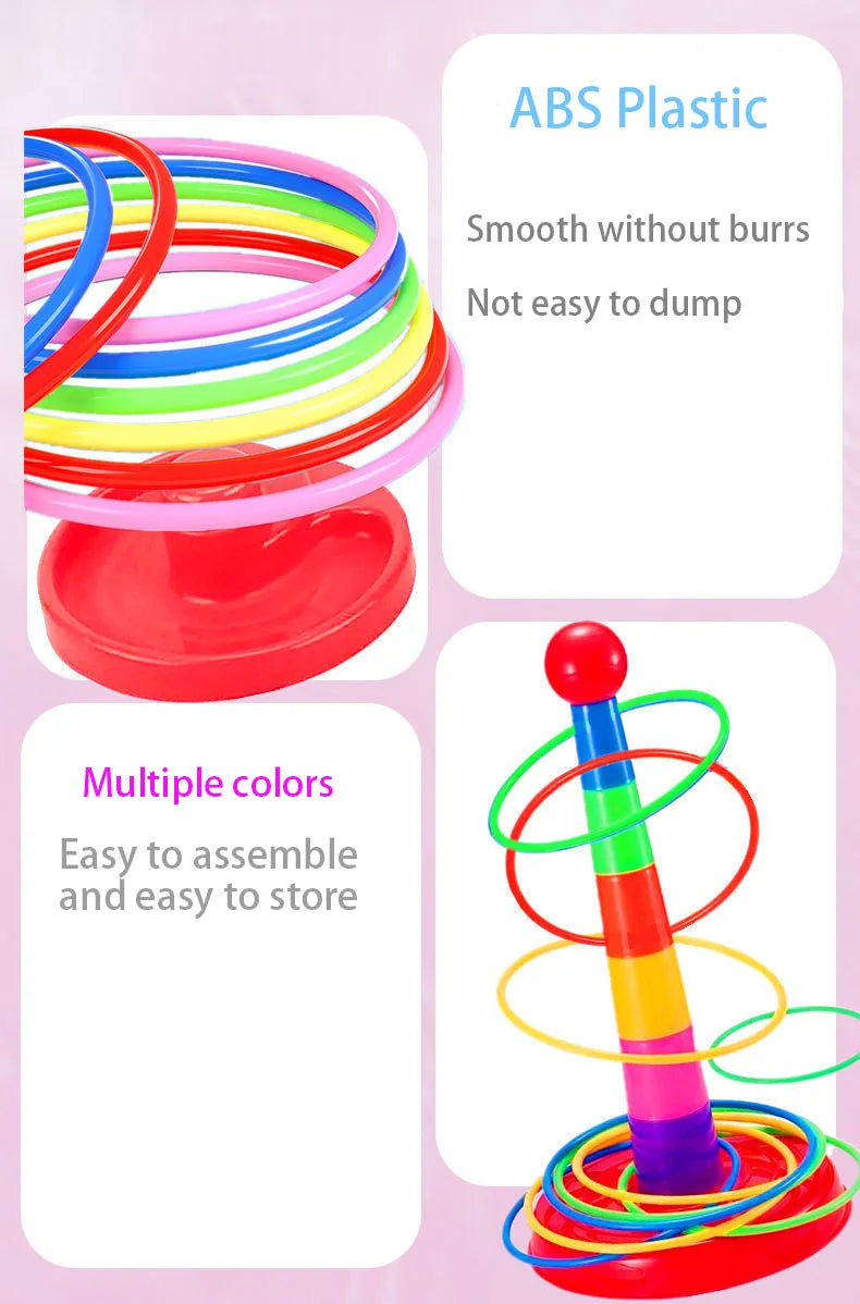 Children Throw Circle Game Ferrule Stacked Toys Fun Indoor Outdoor