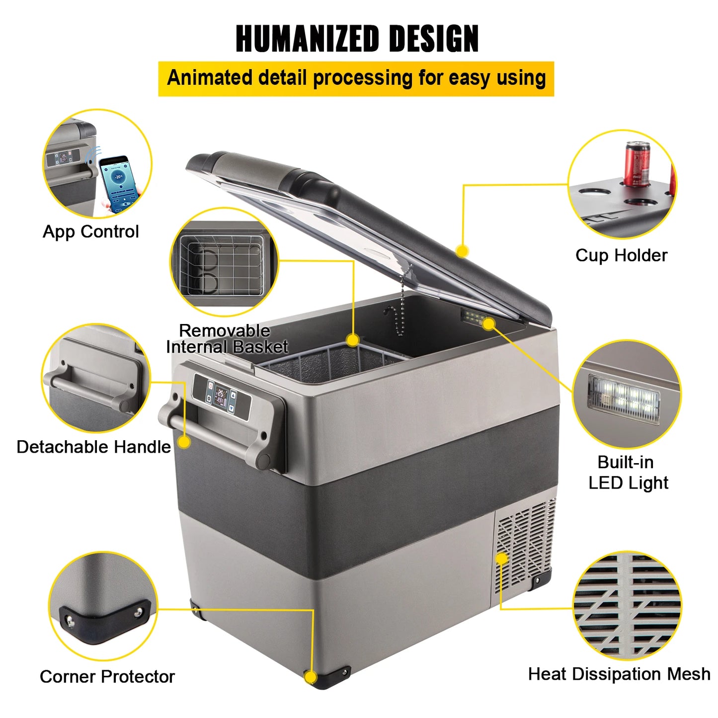Car Refrigerator Mini Fridge 12/24V DC 110-240V