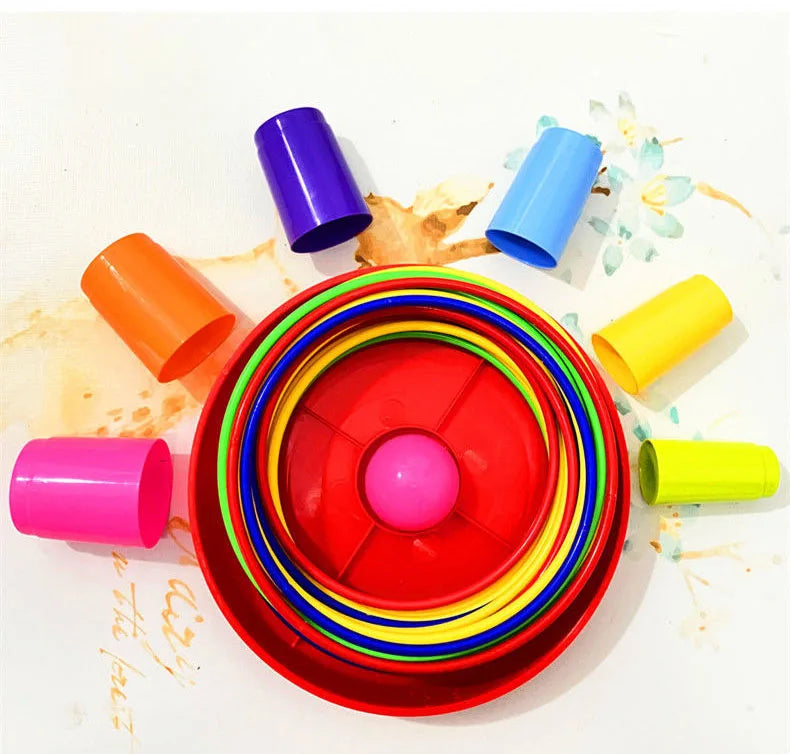 Children Throw Circle Game Ferrule Stacked Toys Fun Indoor Outdoor