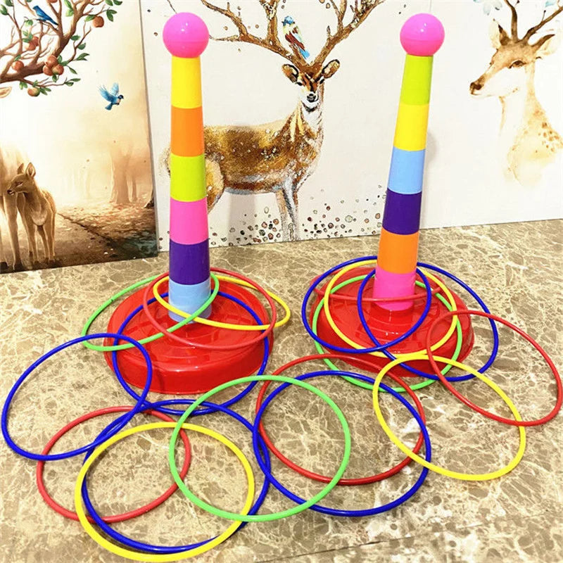 Children Throw Circle Game Ferrule Stacked Toys Fun Indoor Outdoor
