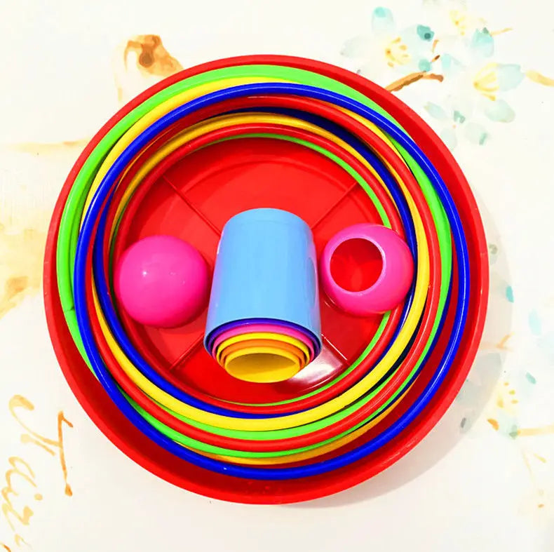 Children Throw Circle Game Ferrule Stacked Toys Fun Indoor Outdoor