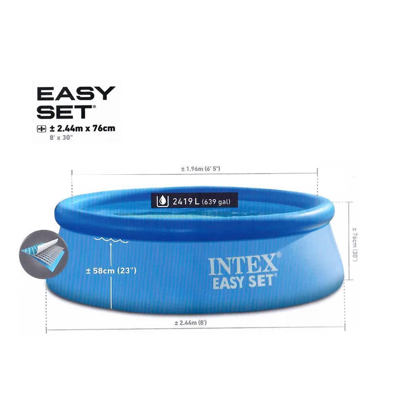 INTEX 6 8 10 feet summer swimming pool adult inflatable ring pool