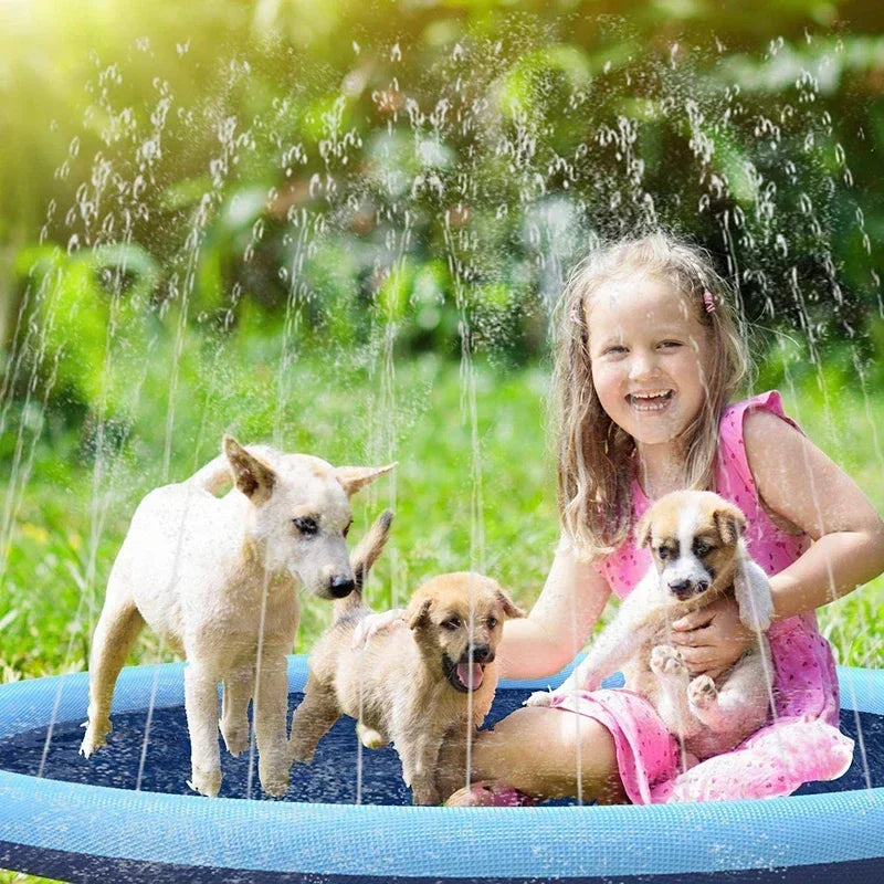 170cm Summer Dog Toy Splash Sprinkler Pad Pet Swimming Pool