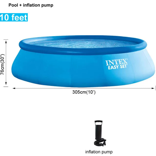 INTEX 6 8 10 feet summer swimming pool adult inflatable ring pool