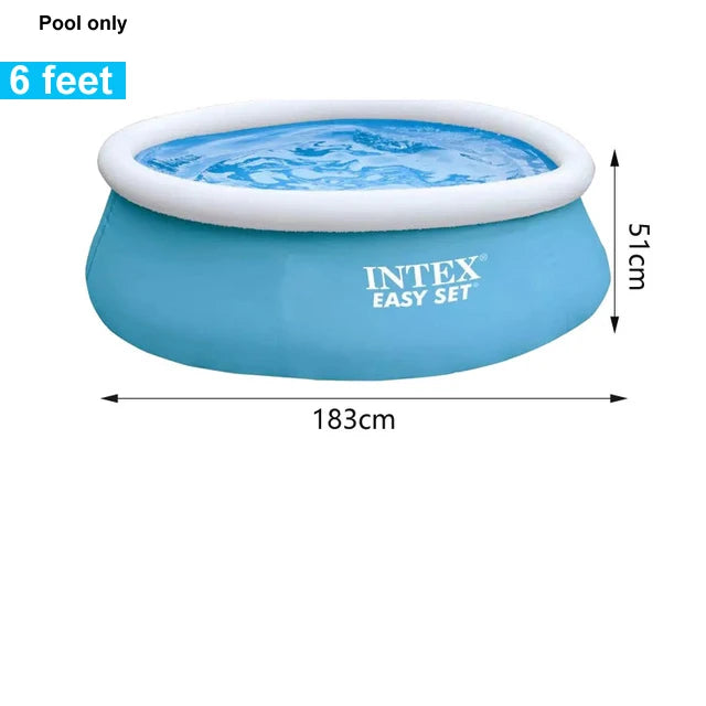 INTEX 6 8 10 feet summer swimming pool adult inflatable ring pool