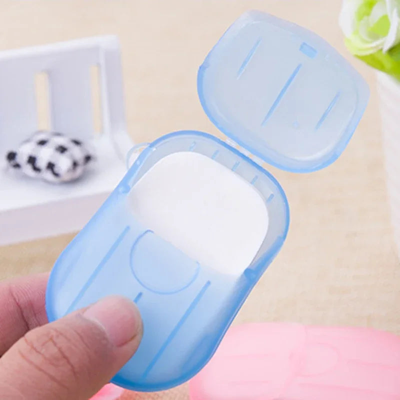 20Pcs Disposable Boxed Soap Paper Portable Hand Washing