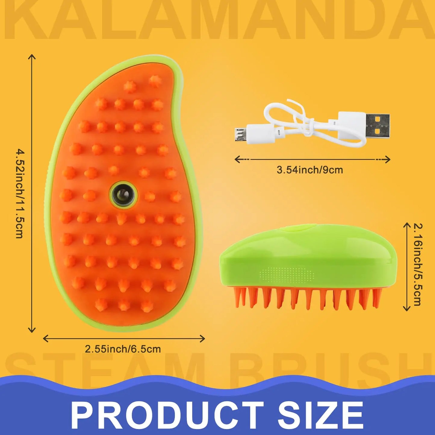 3-in-1 Steamy Brush for Pet Cat Dog Grooming Accessories