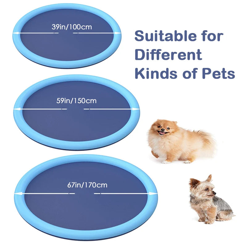 170cm Summer Dog Toy Splash Sprinkler Pad Pet Swimming Pool
