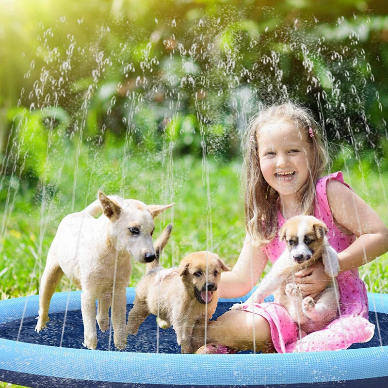170cm Summer Dog Toy Splash Sprinkler Pad Pet Swimming Pool