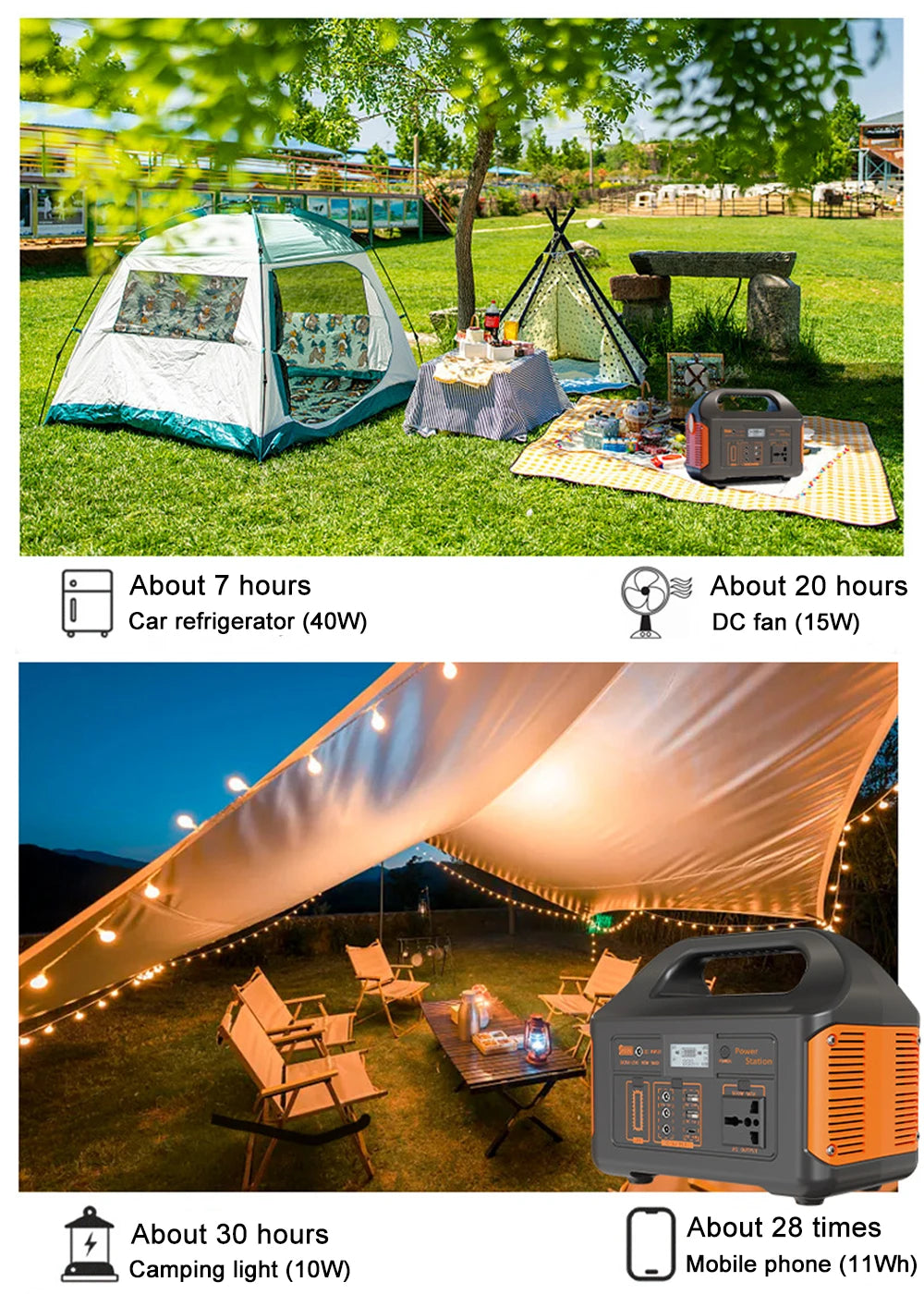 500W Solar Power Station 110V 220V Solar Generator
