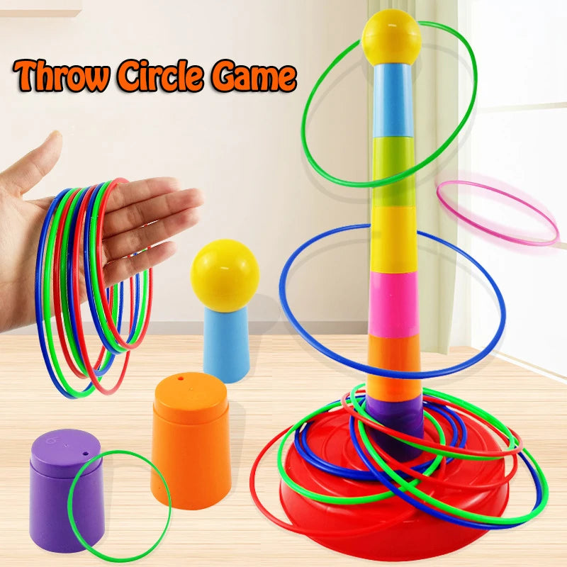 Children Throw Circle Game Ferrule Stacked Toys Fun Indoor Outdoor