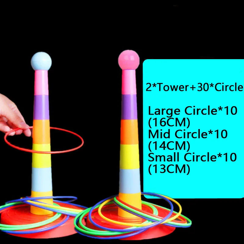 Children Throw Circle Game Ferrule Stacked Toys Fun Indoor Outdoor