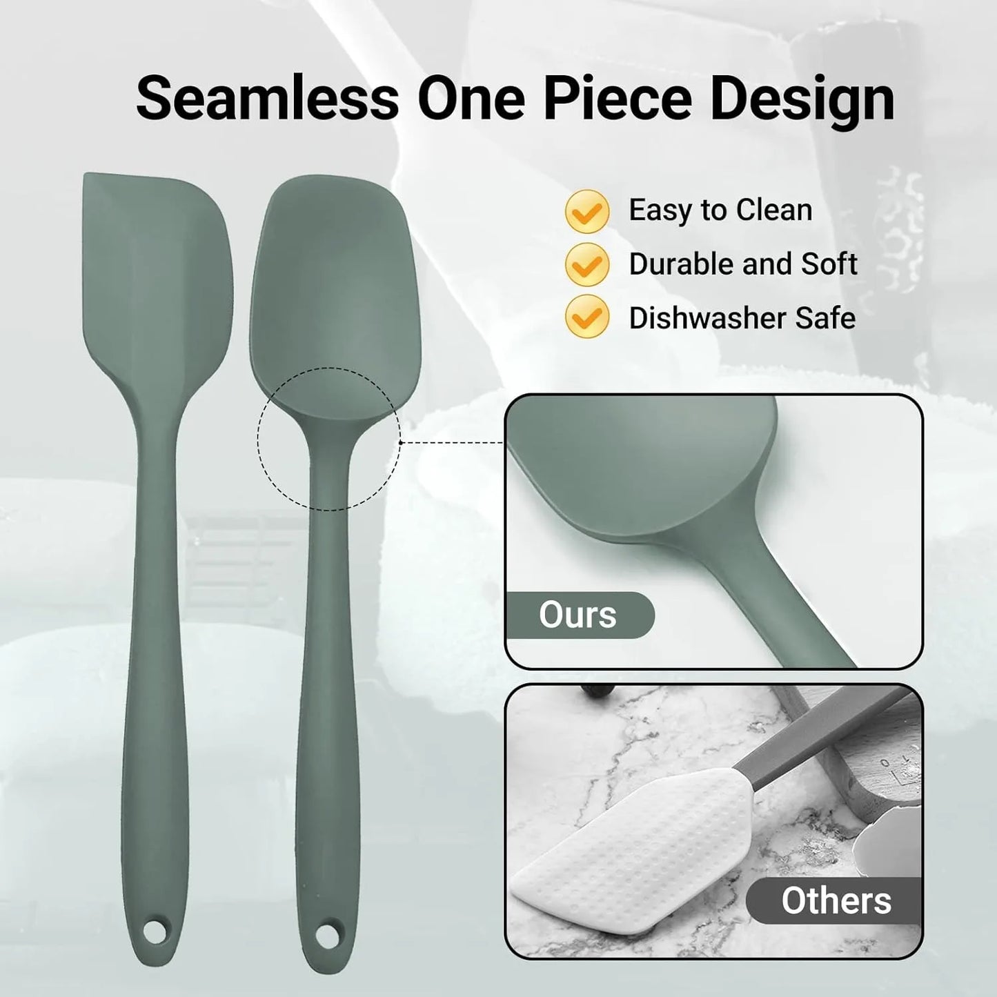 6/9 Pieces Silicone Bakeware Spatula Set Food Grade Non Stick Heat Resistant Spatulas