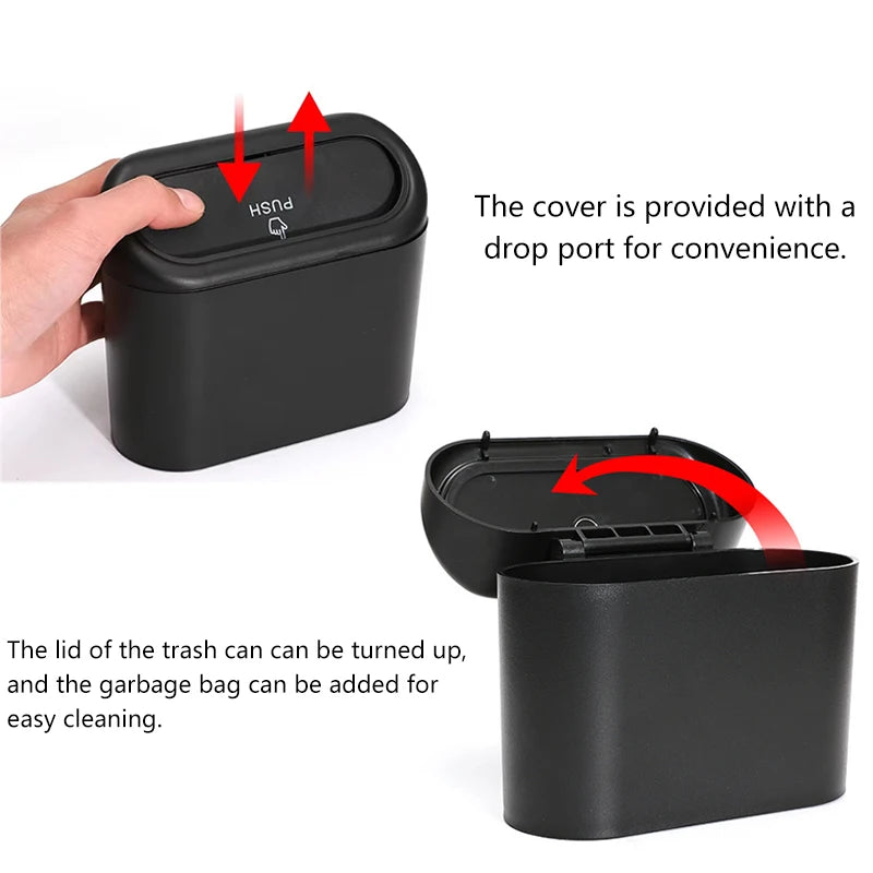 Car Trash Can (with Lid) Contains 60 (300) Garbage Bags Leak-proof.