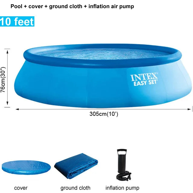INTEX 6 8 10 feet summer swimming pool adult inflatable ring pool