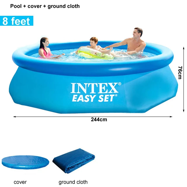 INTEX 6 8 10 feet summer swimming pool adult inflatable ring pool
