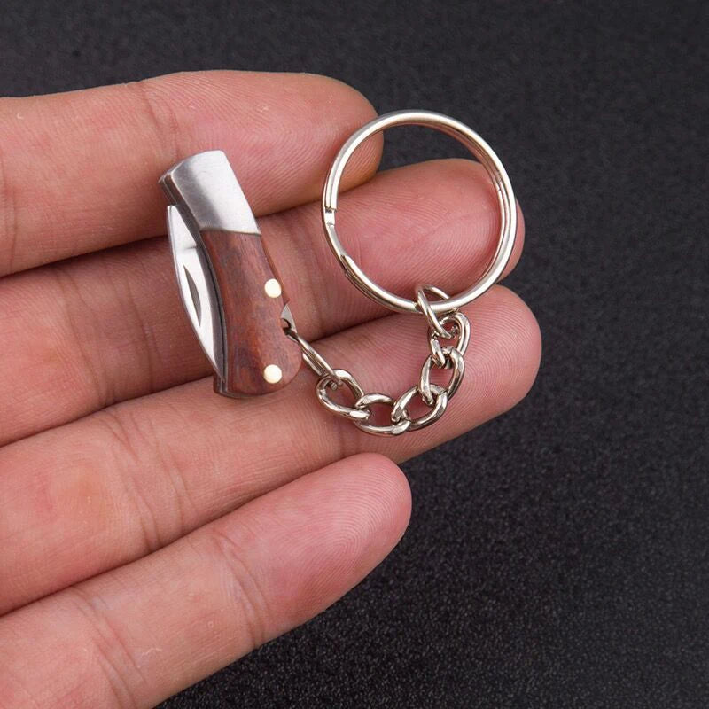 Folding Knife Portable Outdoor Camping Hiking Mini Fruit Knife Pendant Key Chain