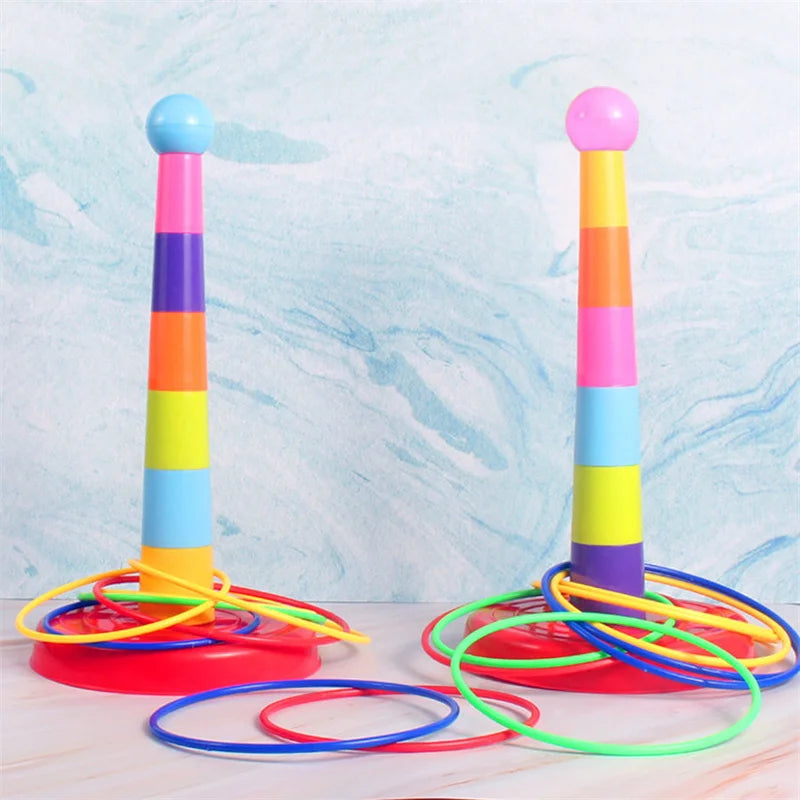 Children Throw Circle Game Ferrule Stacked Toys Fun Indoor Outdoor