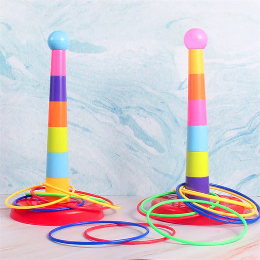 Children Throw Circle Game Ferrule Stacked Toys Fun Indoor Outdoor