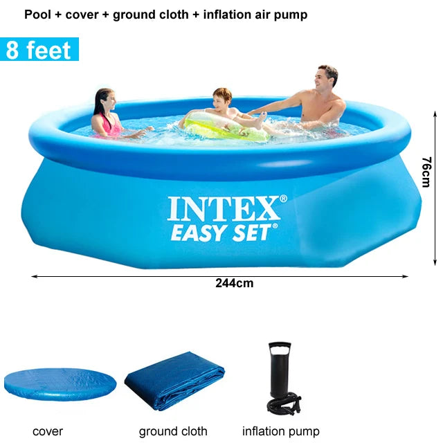 INTEX 6 8 10 feet summer swimming pool adult inflatable ring pool