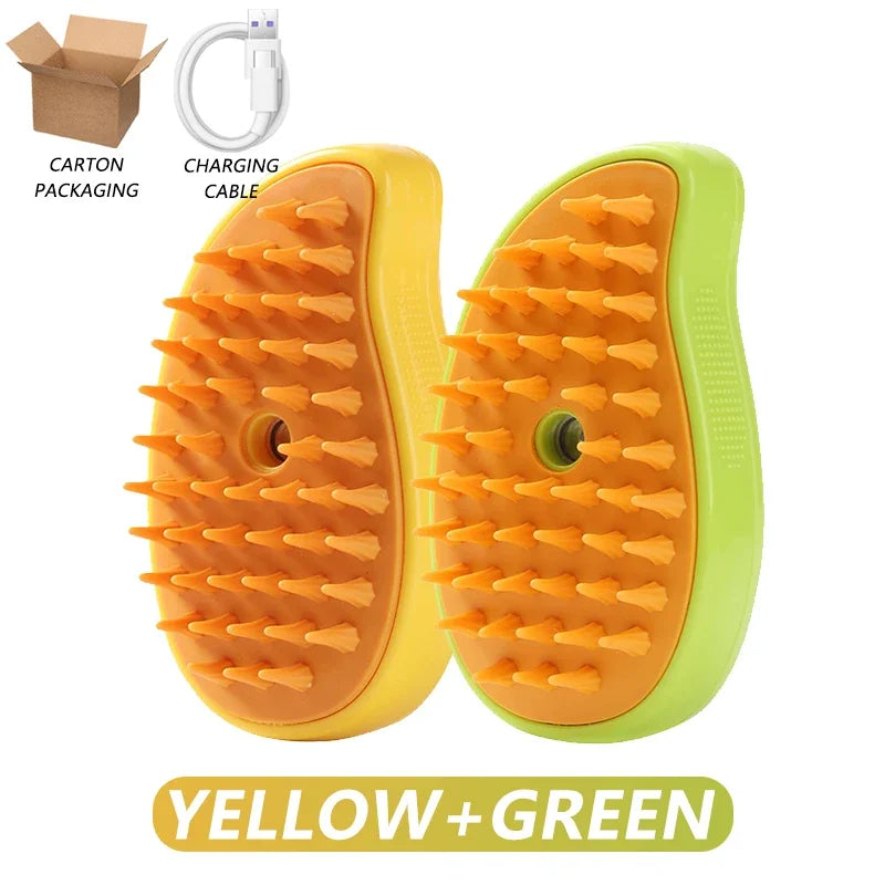 3-in-1 Steamy Brush for Pet Cat Dog Grooming Accessories