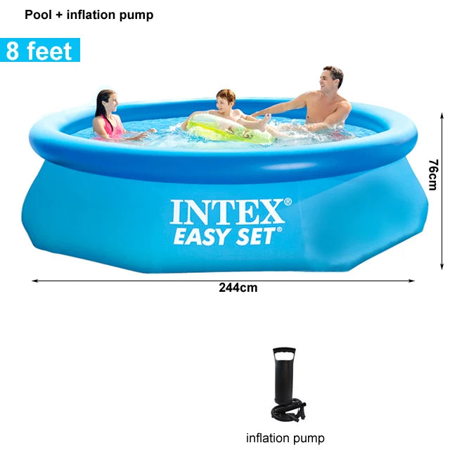 INTEX 6 8 10 feet summer swimming pool adult inflatable ring pool