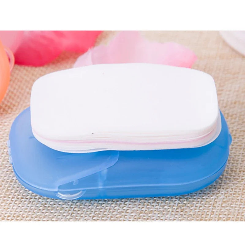 20Pcs Disposable Boxed Soap Paper Portable Hand Washing