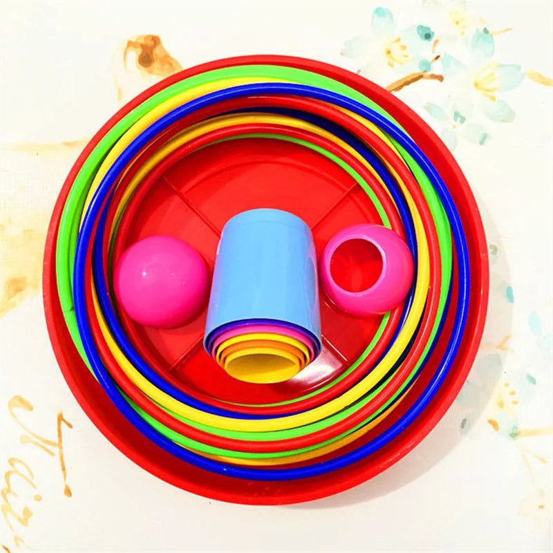 Children Throw Circle Game Ferrule Stacked Toys Fun Indoor Outdoor