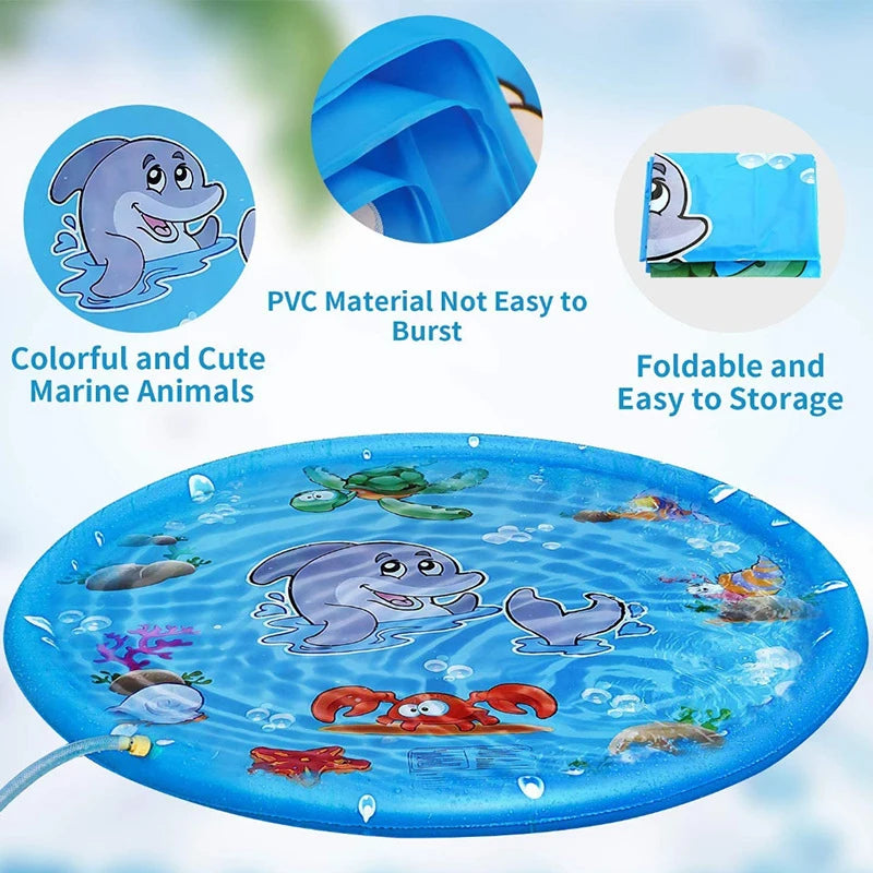 170cm Summer Dog Toy Splash Sprinkler Pad Pet Swimming Pool