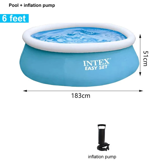 INTEX 6 8 10 feet summer swimming pool adult inflatable ring pool