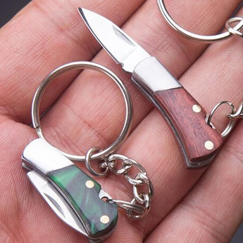 Folding Knife Portable Outdoor Camping Hiking Mini Fruit Knife Pendant Key Chain