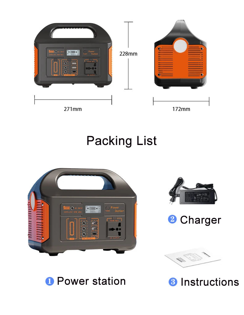 500W Solar Power Station 110V 220V Solar Generator