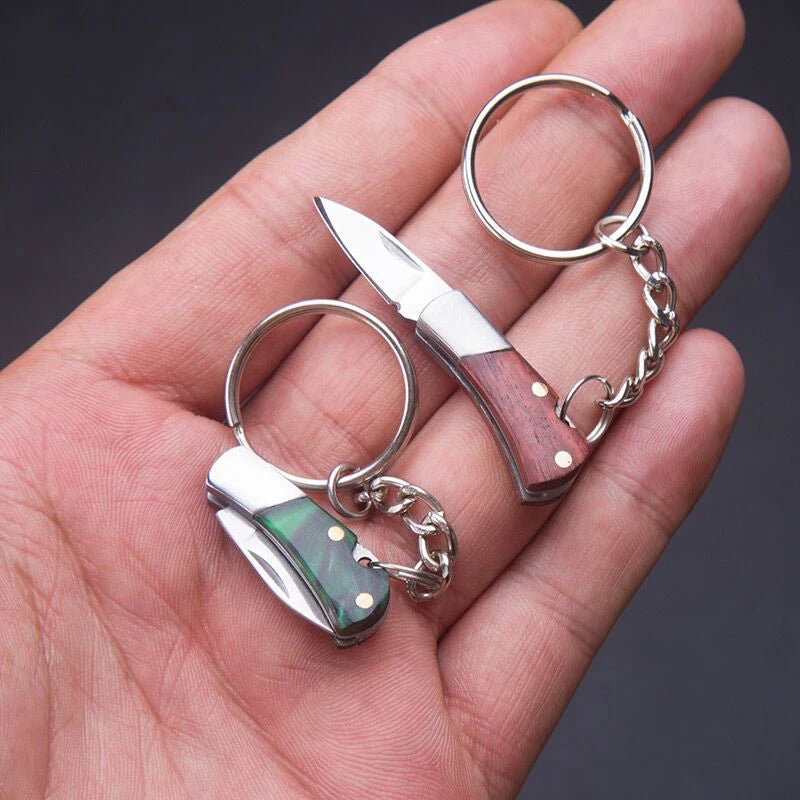 Folding Knife Portable Outdoor Camping Hiking Mini Fruit Knife Pendant Key Chain