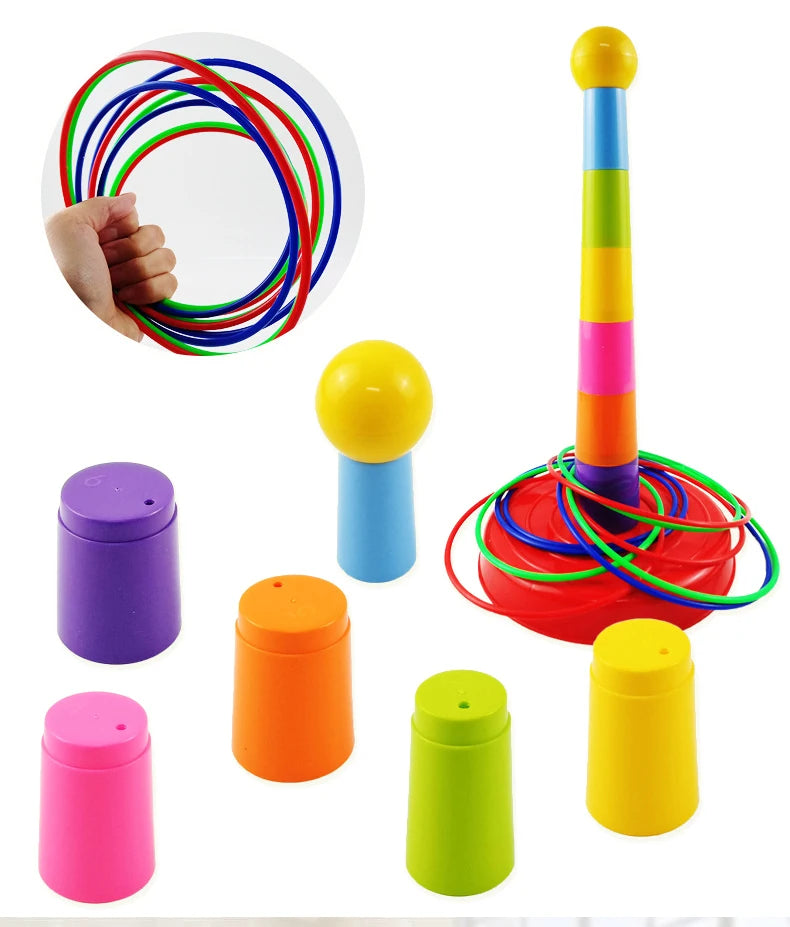 Children Throw Circle Game Ferrule Stacked Toys Fun Indoor Outdoor