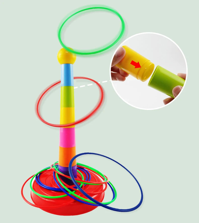 Children Throw Circle Game Ferrule Stacked Toys Fun Indoor Outdoor