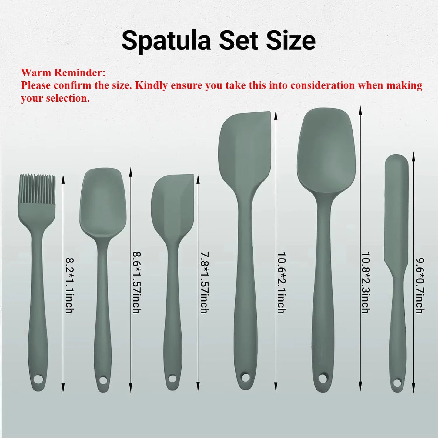 6/9 Pieces Silicone Bakeware Spatula Set Food Grade Non Stick Heat Resistant Spatulas