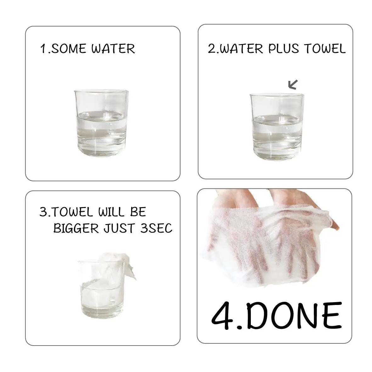 15PCS in Tube Compressed Towel 22 * 24cm