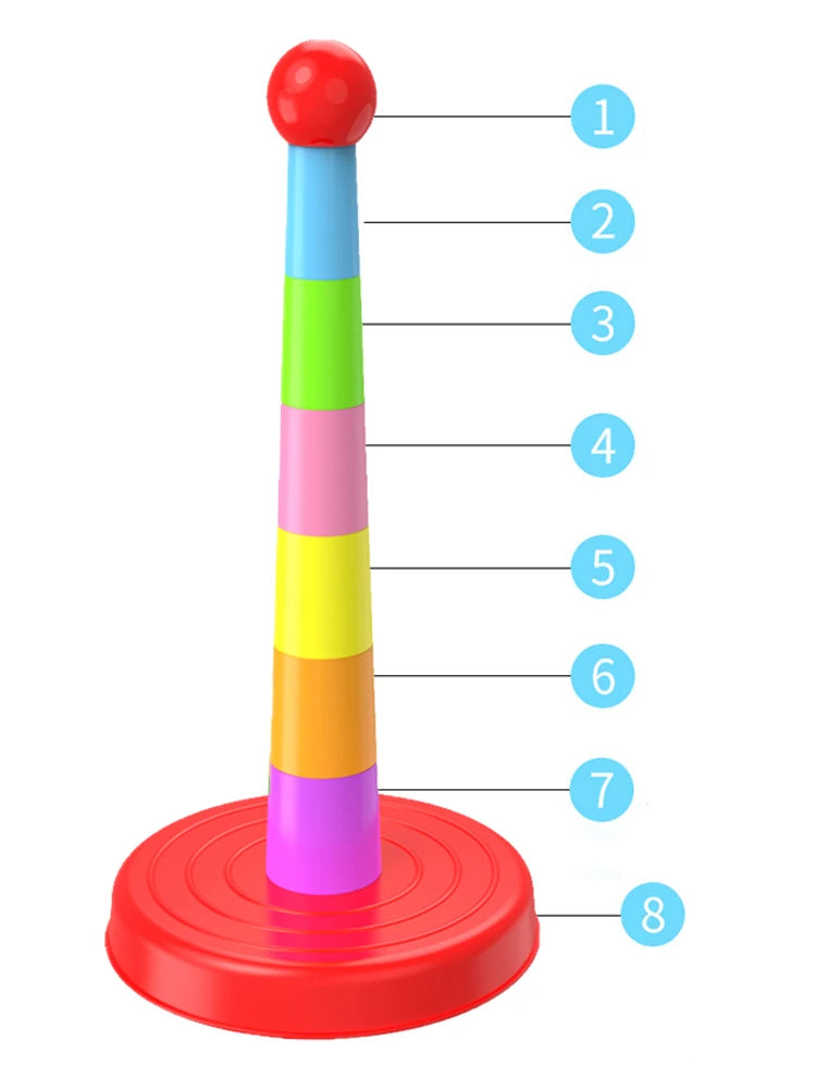 Children Throw Circle Game Ferrule Stacked Toys Fun Indoor Outdoor