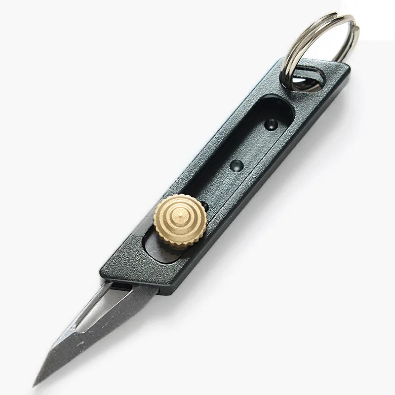 Mini Titanium Alloy Brass Portable Knife Keychain Pocket Knife