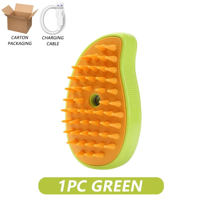 3-in-1 Steamy Brush for Pet Cat Dog Grooming Accessories