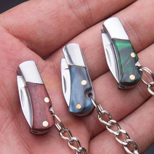 Folding Knife Portable Outdoor Camping Hiking Mini Fruit Knife Pendant Key Chain