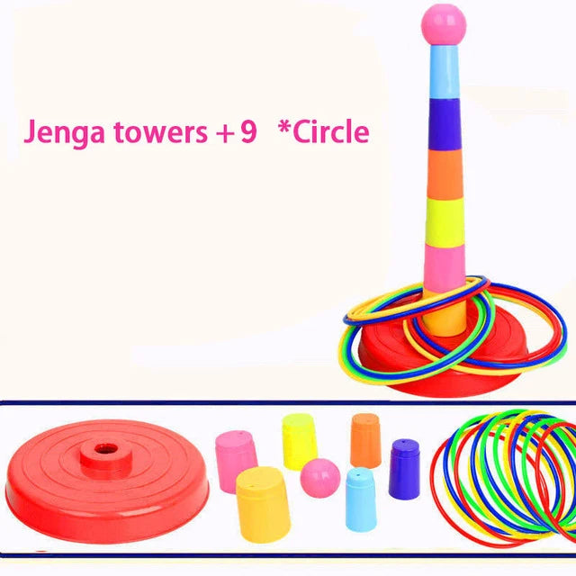 Children Throw Circle Game Ferrule Stacked Toys Fun Indoor Outdoor