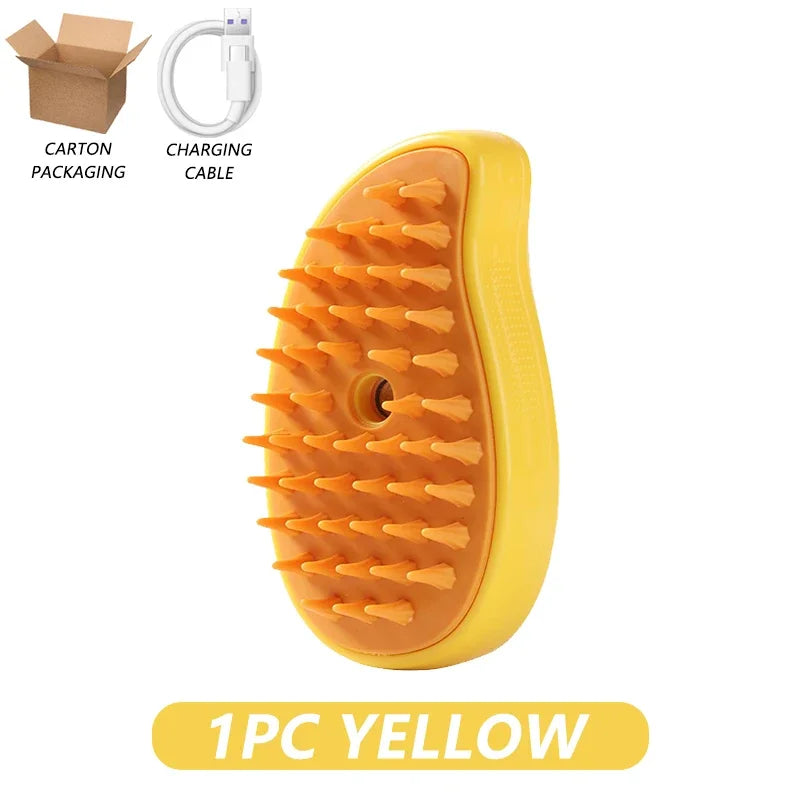 3-in-1 Steamy Brush for Pet Cat Dog Grooming Accessories