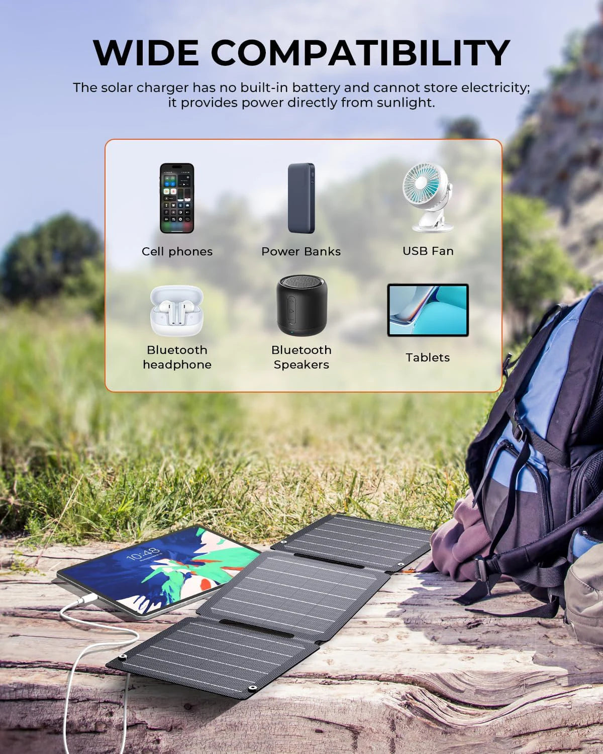 2000W Flexible Solar panel 5V 9V 12V Portable battery USB A C DC Solar