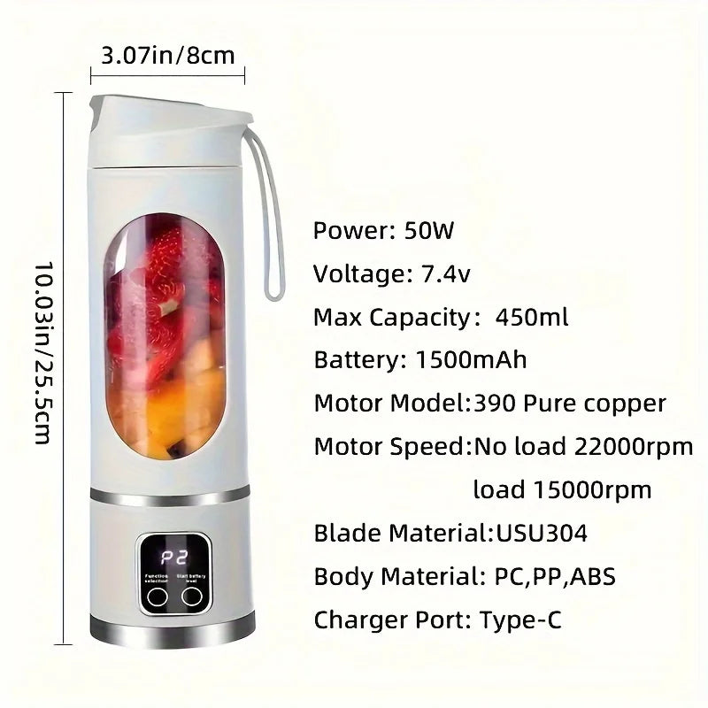 Electric Juicing Cup Portable Wireless Fruit Blender